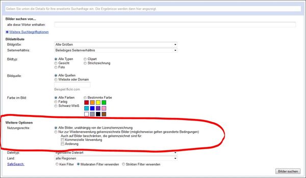 Bilder für die Website mit der Google Bildersuche - So ...