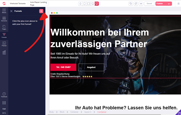 Traditionelle Werkstatt profitiert von einem Funnel in GrooveFunnels